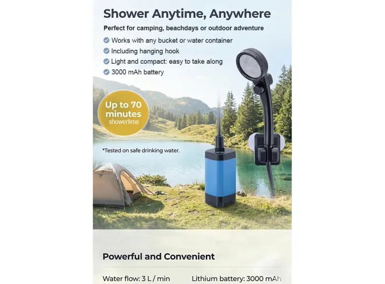 Sanymo Travel Shower draagbare campingdouche