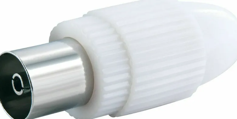 Schwaiger Coaxverbinder - White