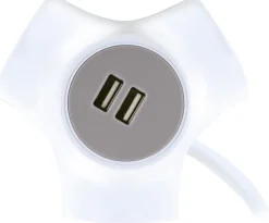 Schwaiger Drievoudige socket-kubus stopcontactadapter