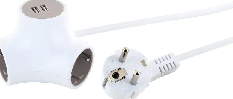 Schwaiger Drievoudige socket-kubus stopcontactadapter