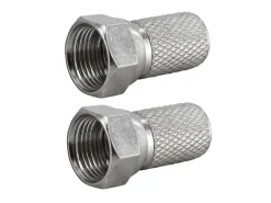 Schwaiger dubbele F-stekker voor coax kabel - Ø 8 mm
