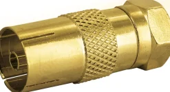 Schwaiger GOUST9300 6,5 mm set van 2 vergulde F-connectors