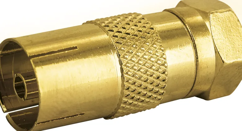 Schwaiger GOUST9300 6,5 mm set van 2 vergulde F-connectors