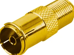 Schwaiger GOUST9320 vergulde F-adapter