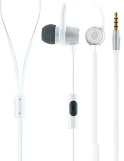 Schwaiger KH470W 512 witte in-ear hoofdtelefoon met slimkabel