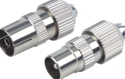 Schwaiger KST1525 metalen IEC Coax stekkerset