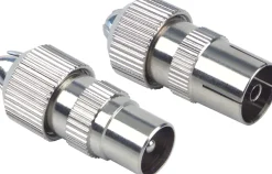 Schwaiger KST1525 metalen IEC Coax stekkerset