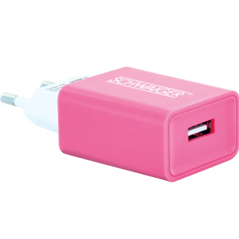Schwaiger LAD300B 511 USB voedingsadapter - Pink