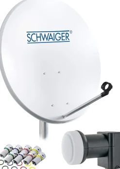 Schwaiger 714470 lichtgrijze 55 cm schotelset