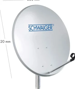 Schwaiger 714470 lichtgrijze 55 cm schotelset