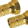 Schwaiger 6,5mm set van 2 vergulde F-connectors