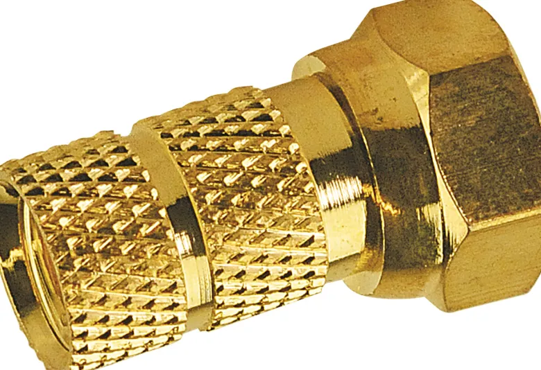 Schwaiger 6,5mm set van 2 vergulde F-connectors