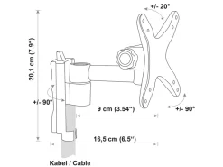 Schwaiger TV-beugel - 7,5 - 16,5 cm