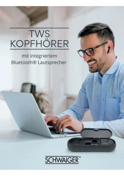 Schwaiger TWS Hoofdtelefoon met Bluetooth Luidspreker
