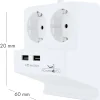Schwaiger USB bureau contactdoos met smartphone houder