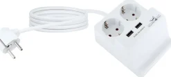 Schwaiger USB bureau contactdoos met smartphone houder