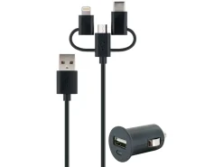 Schwaiger 12 volt 3-in-1 smart laderset