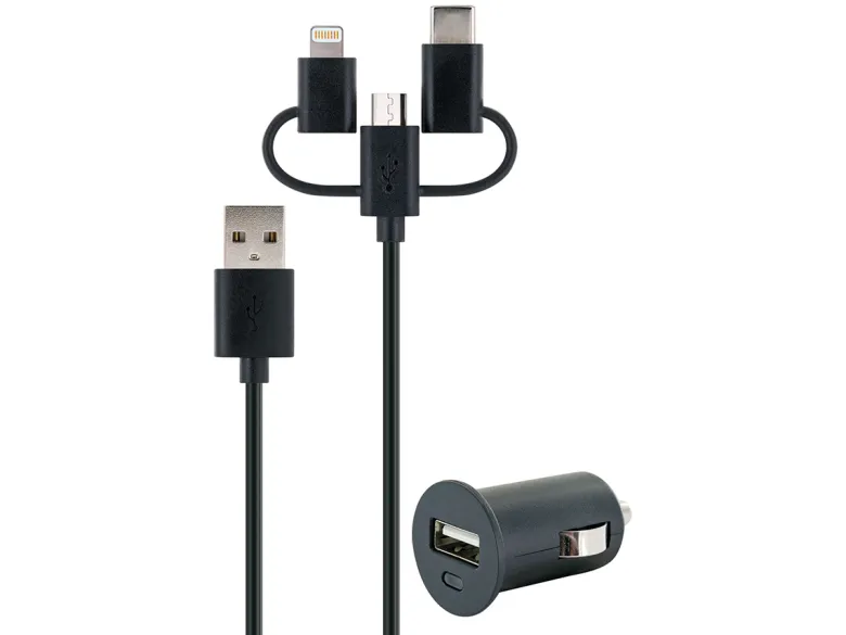 Schwaiger 12 volt 3-in-1 smart laderset