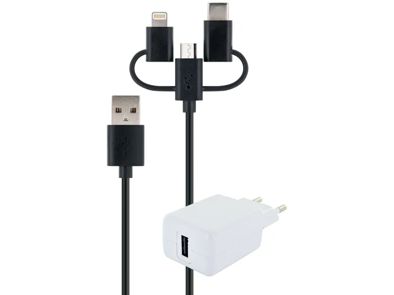 Schwaiger 230 volt 3-in-1 smart laderset