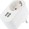 Schwaiger 230 volt USB laadadapter