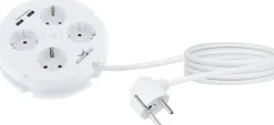Schwaiger 4-voudig stekkerdoos met 2x USB