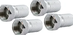 Schwaiger 4 x 7,3 mm F twist-on connector set