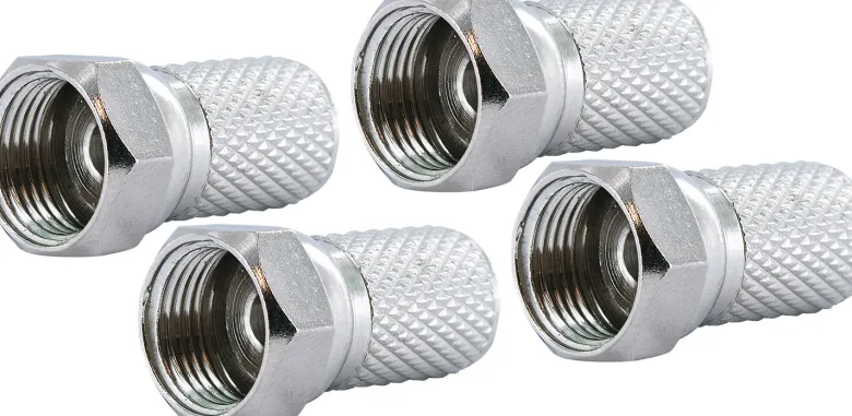 Schwaiger 4 x 7,3 mm F twist-on connector set