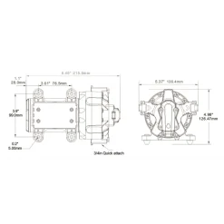 SEAFLO membraan drinkwaterpomp met automatische flow control