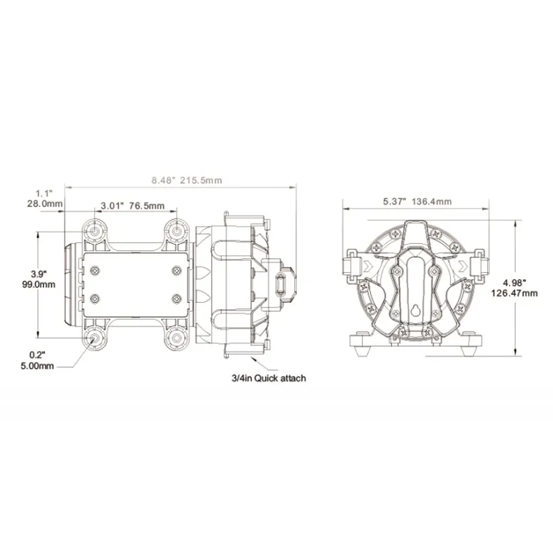 SEAFLO membraan drinkwaterpomp met automatische flow control