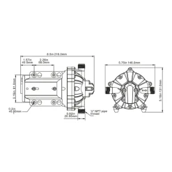 Seaflo 24 volt Heavy Duty membraanpomp - 18.9 L/min