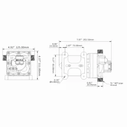 Seaflo 12 volt Membraanpomp - 7.6 L/min