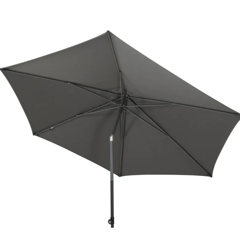 4 Seasons Oasis donker grijs 250 cm ronde stokparasol
