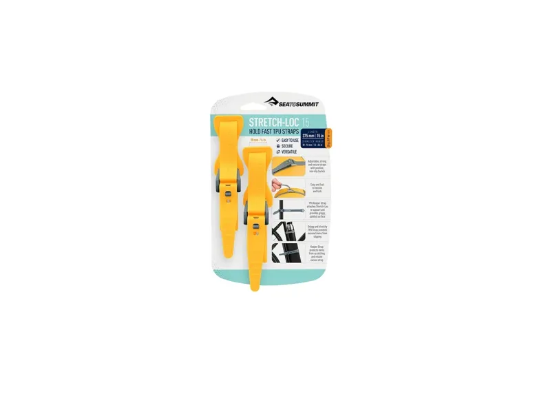 Sea To Summit Stretch-Lock TPU bandje 20x375mm 2 stuks - Yellow