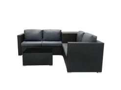 Serafina Rotan Modulaire 6-Delige Meubel Set - Zwart