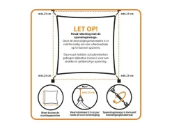 Shadow Comfort schaduwdoek M8 bevestigingsset - Vierkant