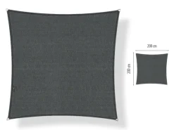 Shadow Comfort 2x2m vierkant schaduwdoek - Mystic Grey