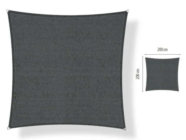 Shadow Comfort 2x2m vierkant schaduwdoek - Mystic Grey