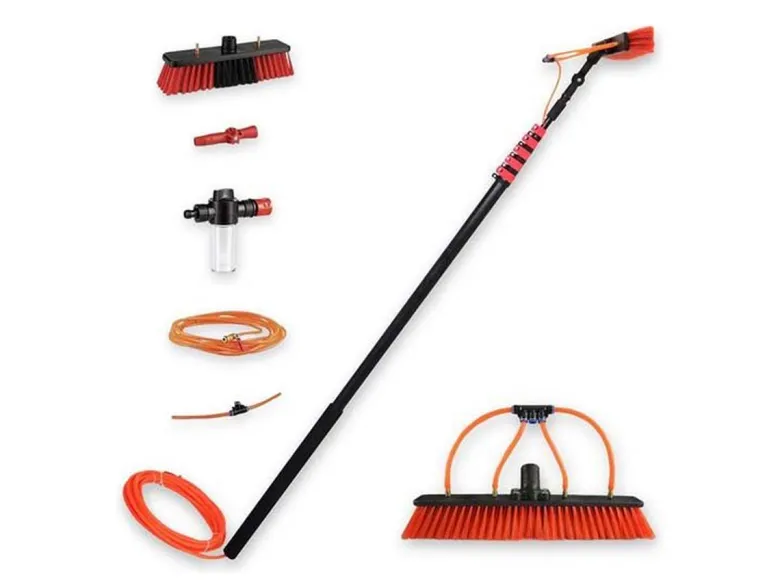 Shine telescopische wasborstel met zeepdispenser- 7 meter