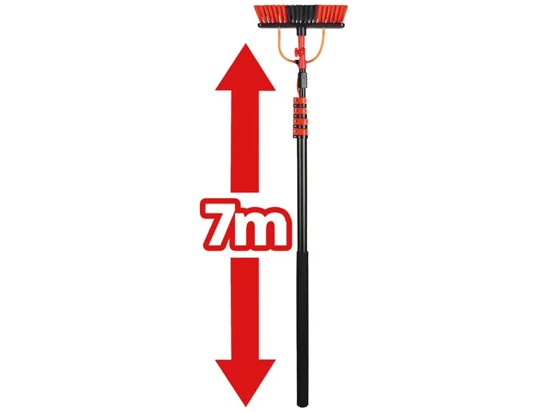 Shine telescopische wasborstel met zeepdispenser- 7 meter