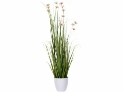 Siergras met bloemen in pot 95 cm kunstplant - 3 kleuren