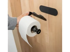 Silwy magnetische wc-rolhouder - black