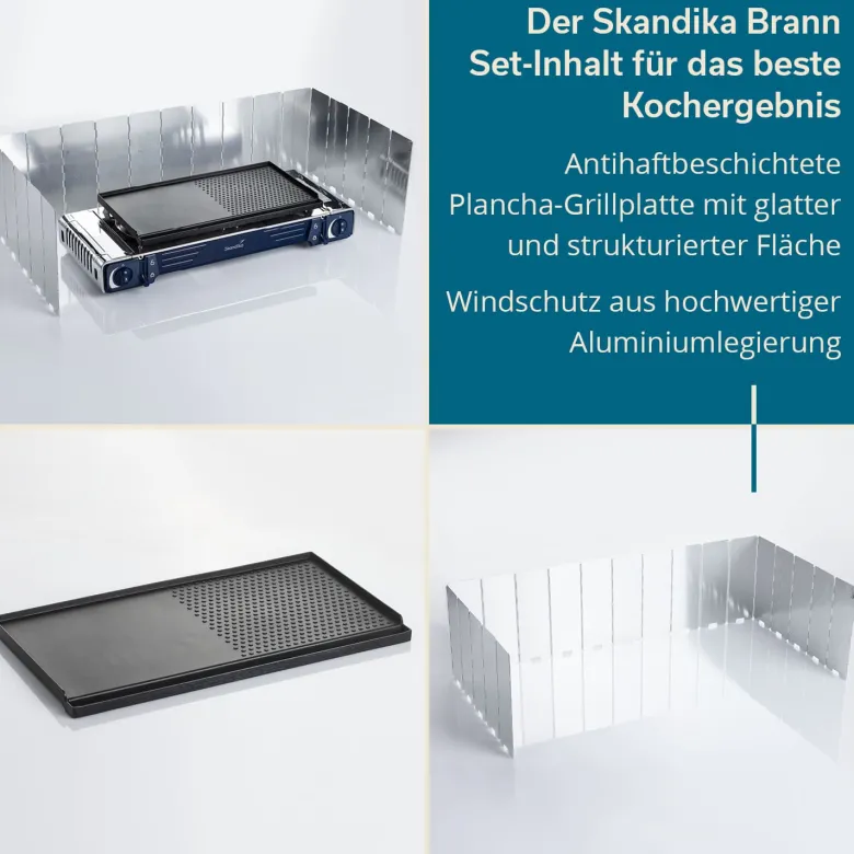 Skandika Brann 2 pits gasfornuis set