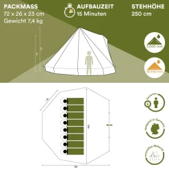Skandika Comanche 8 tipi Bell tent