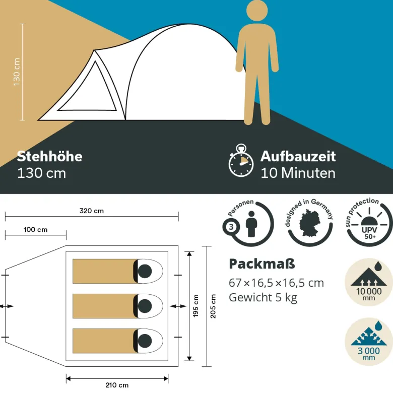 Skandika Dale 3 Sleeper Tent