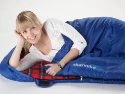 Skandika Dundee Flannel-L blauwe Slaapzak