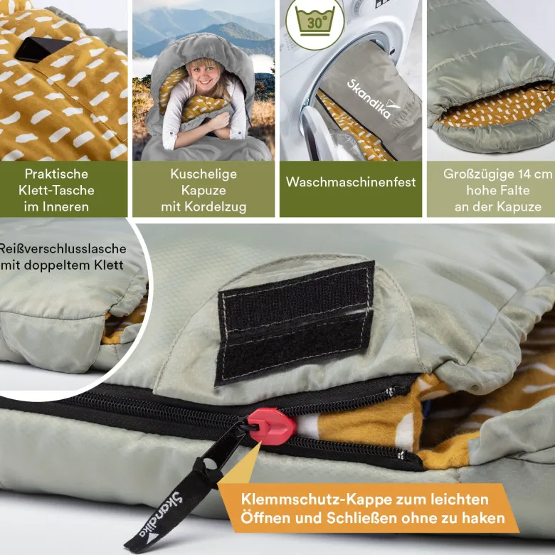 Skandika Dundee Flannel-L grijze Slaapzak