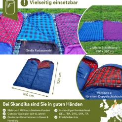 Skandika Dundee Flannel-R gele Slaapzak