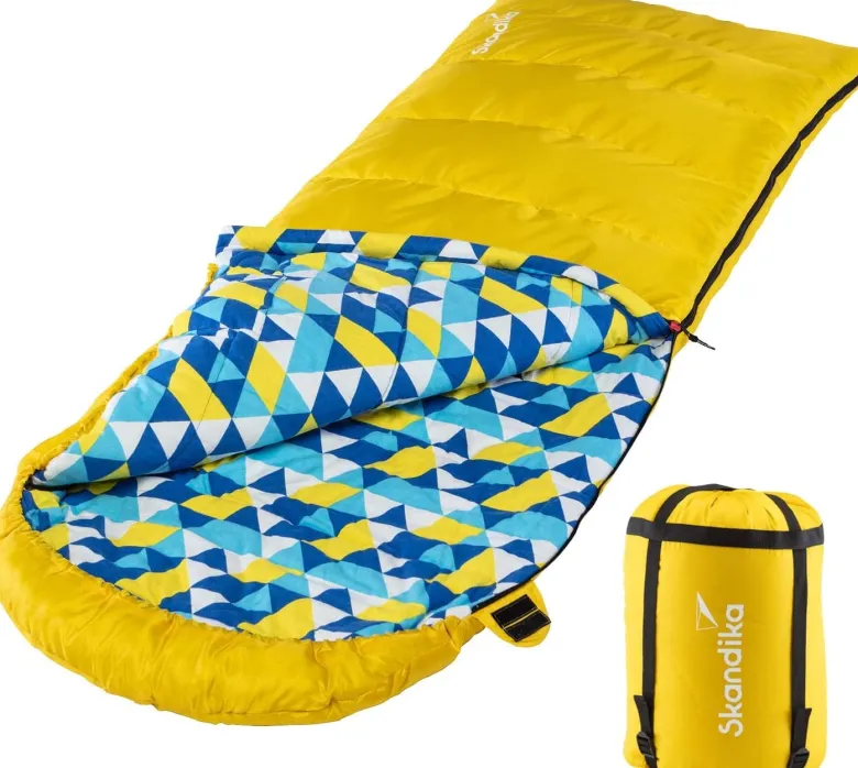 Skandika Dundee Flannel-R gele Slaapzak