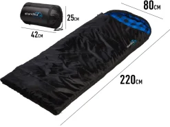 Skandika Dundee Flannel-R zwarte Slaapzak