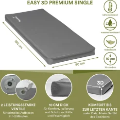 Skandika Easy 3D Premium Single Slaapmat